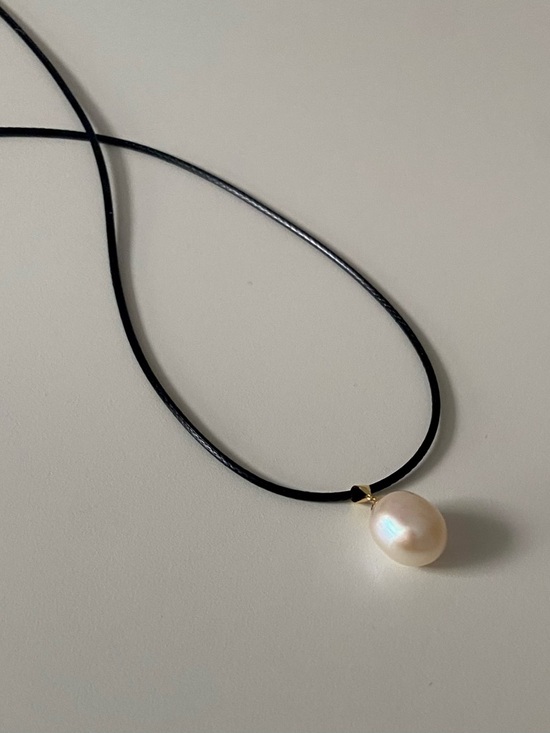 18K Yellow Gold Pearl Pendant Necklace - Picture 8 of 8